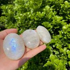 Aaa  Grade Rainbow Moonstone Crystal Palm Stone Moonstone Tumbled Stone Gifts