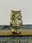 Vintage Brass Owl Figurine On Ruler