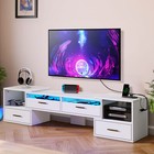 Deformable Tv Stand With Led Strip   Power Outlets For 60 65 70 75 Inch Tvs