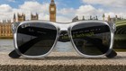 Ray-ban Rb4165 Justin Polarized Square Sunglasses Grey Matte Transparent 54mm