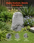 Vevor  fake  landscape  rock  well  pump  cover  outdoor  realistic  boulder  grey  m