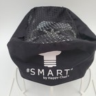 Happy Chef Cook Cool Smart Chef Hat Black Mesh Top Adjustable Kitchen Cap Nwt