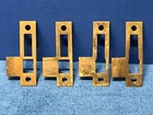 4 Antique Brass bronze Door Knob Lock Mortice Strike Plates  3   5 8   X  7 8 