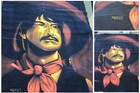 Vintage Mexican Bandito Hand Painted Tapestry 1971 Oil On Velvet Unframed