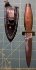 2 Vtg Stainless Pakistan Boot Dagger Knives Fixed Blade Wood Handle   Sheaths
