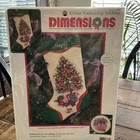 Vintage Dimensions Embroidery Ribbon Tree Stocking Kit 8081 By Judy Hand 