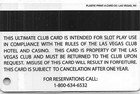 Las Vegas Club Casino - Las Vegas  Nv - 2nd Issue Slot Card  Employee Card