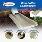 Suncast Decorative Rain Gutter Downspout Splash Block  Light Taupe  6 Pack 