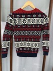 Polo Ralph Lauren Boys 8 Black Fair Isle Wool Cotton Sweater Christmas Red Navy