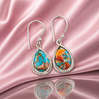 Natural Spiny Oyster Gemstone 925 Sterling Silver Dangle Earring 1 40  For Woman