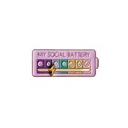 Funny Social Battery Slider Pin     7-mood Expression Badge  Cute Interactive Pin 