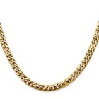 14k Yellow Gold 5mm Solid Miami Cuban Link With Lobster Clasp Chain Necklace 26 