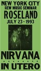 1993 Nirvana In Utero Concert Poster 11x17 Reproduction New York City Roseland