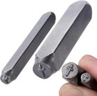 2 Pcs Cross Metal Punch Stamp Set 5mm 7mm For Jewelry Stamping Tools