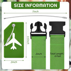 8 Pcs Luggage Straps Suitcase Tags Set For Tsa Approved  4 Travel Adjustable Sui