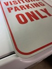 Authentic Nos Red Visitor Parking Only 12x18 Road Sign Parking Lot
