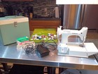 Singer 1968 Featherweight 221k Vintage Sewing Machine W  Case Very Nice 