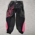 Fox Racing Pants Youth Size 7-8 Black Pink Floral Motocross Riding Gear Mx