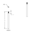 12  Shifter Shaft Extension Black 3 4  Dia  1 2 -13 Thread United Pacific  21796