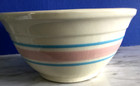 Mccoy  8 Mixing Nesting Bowl 8    Pink   Blue Stripes Usa Cool Crazing W o Stains