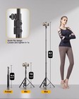 62      cellphone Tripod Stand Adjustable Floor Tri Holder Remote Smartphone Filming