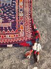 Distressed Antique Traditional Handmade Bakhtiari Wool Multicolor Bag 19x16 In