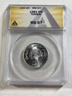 1983 Tunisia 5 Millimes Coin Graded Ms 67 By Anacs
