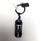Coach 64255 Sports Car Black Metal Key Ring Key Chain Keyfob Bag Charm New