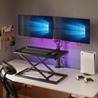 Decoholic Single 24 Inch Scissors Lift Keyboard And Mouse Riser  Height Black