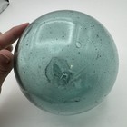 Vintage Japanese Glass Fishing Float Blue 4 5    Lots Of Bubbles 