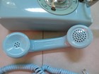 Vintage Bell Systems Rotary Wall Phone Light Blue