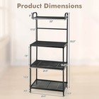 4-tier Baker s Rack Microwave Oven Rack Shelves Kitchen Storage Organizer Black
