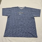 Size Xl Vintage New Orleans Jazz And Heritage Festival T-shirt 2002 Blue Aop