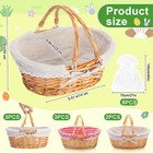 8 Pack Wicker Harvest Baskets  12 6 Inch Oval Garden Baskets With Handles And   
