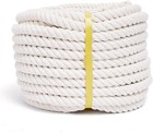 Nnatural Cotton Craft Rope 3 4 Inch X 50 Feet - Primary Color - Twisted Cotton