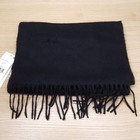 Bloomingdales Mens Store Scarf Black 100  Cashmere Fringe 64x10 5