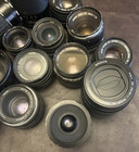  mixed Lot Of 15  Canon Ricoh Minolta Chinon 28mm 50mm 58mm 70mm Camera Lens