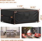 420d Outdoor Furniture Covers Waterproof Uv  Heavy Duty  108 82 28 Inch