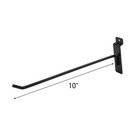 10 Inch Black Slatwall Peg Hook - Pack Of 50 - For 3    On Center Slatwall Panels