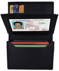 Rfid Mens Slim Front Pocket Wallet Genuine Leather Bifold Id credit Card Holder