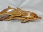 Hand Made Dolphins Intarsia Woodcraft By Jim Coleman Approx 17  Long