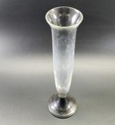 Vtg Alvin Sterling And Etched Wheat Glass Bud Vase Read   
