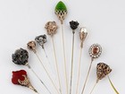 10pcs Vintage Style Hat And Lapel Pins With Flexible Bendable Design For Secure