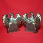 Vintage 1776 Hampton Brass Patriotic Eagles Colonial Virginia 6  Bookends V4 196