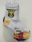 Nwt Boys Pok  mon Pikachu Squirtle Mid-crew Socks 5 Pairs  fits Shoe 7 5-3 5 