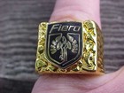 1984-1988 Pontiac Fiero Logo Gold Chrome Ring  10 Nos Hi- Quality Unique Bling 
