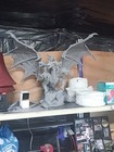 6 Headed 3d Printed Dragon With Money Chest And Little Person