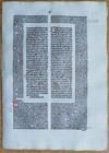 Regum - Original Incunable Leaf Biblia Latina Koberger Folio - 1487  e 