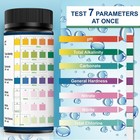 7 Way Freshwater Saltwater Fish Tank Pond Aquarium Water Test Strips 100ct