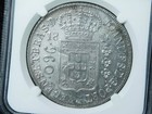 1816r Brazil 960 Reis Large Silver Coin - Ngc Unc Details - Struck Over Reals